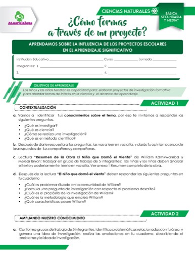Vista previa de ¿Cómo formar a través de un proyecto? — Estudiantes